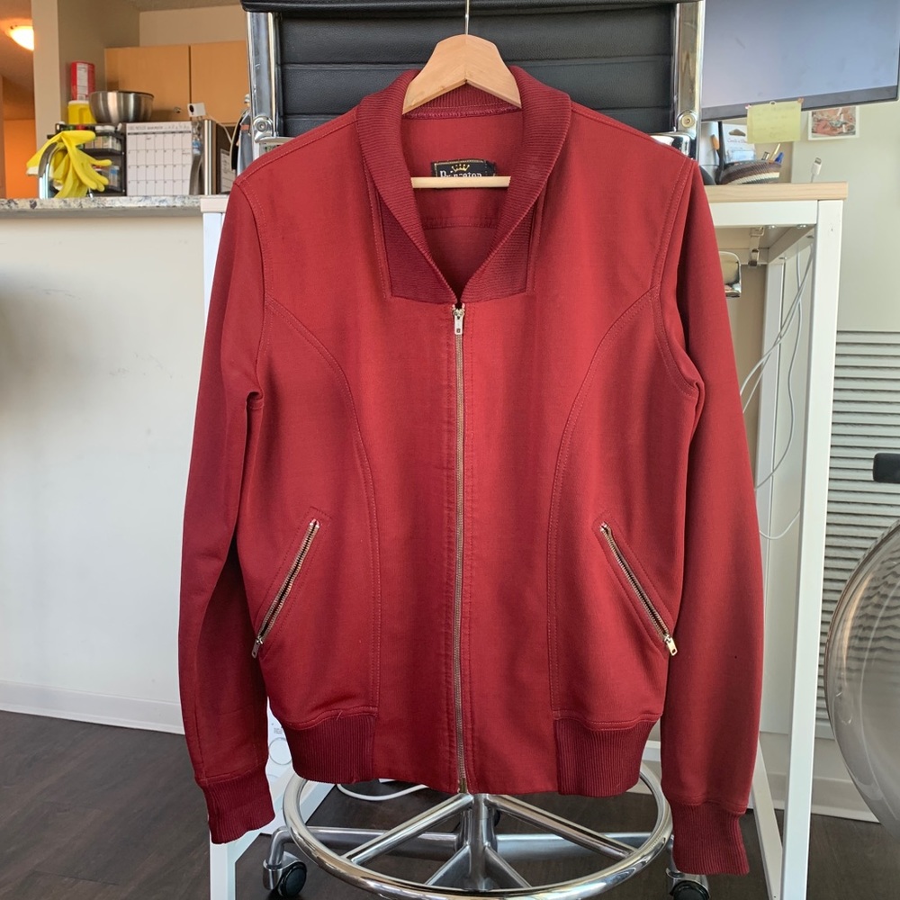 VINTAGE Italian Wine Red Bomber Jacket